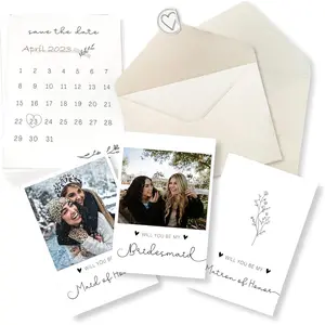 11 Bridesmaid Proposal Card Set - 8 Will You Be My Bridesmaid Card, 2 Will You Be My Maid Of Honor, 1 Matron Of Honor Invitation, Asking Bridesmaid Proposal Gifts Ideas