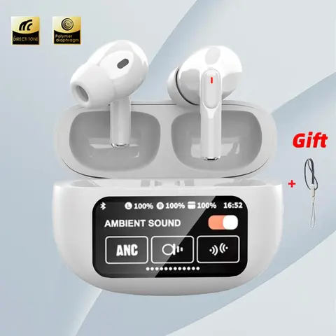 Earbuds with screen,TWS Noise Cancelation Earphone, Wireless Headphones HiFi Stereo Earphones with ENC Noise Canceling Mic,35H Playtime, Bluetooth 5.4 Sport Earphones with LED Power Display for Android IOS