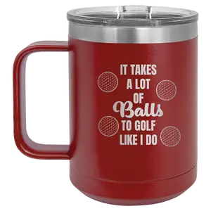Personalized Lots of Balls 15 oz Mug - Maroon