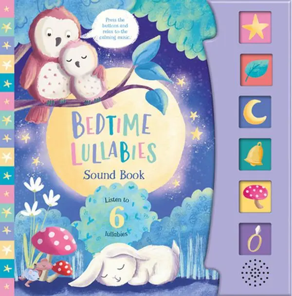 Safe Bedtime Lullabies 6-Button Sound Book with Battery - Kidsbooks Publishing, Children's & Infants' Mixed Media Book