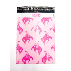 Pink Bronc Rider Poly Mailers
