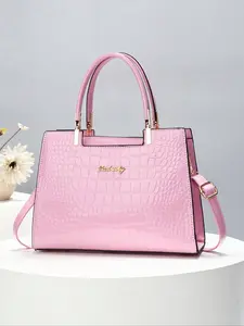1 Piece Women's Elegant Plaid Pattern Tote Bag, Large Capacity Trendy Handbag Shoulder Bag & Crossbody Bag, Fashionable Versatile Tote Bag For Daily Use, Cross Body Bags