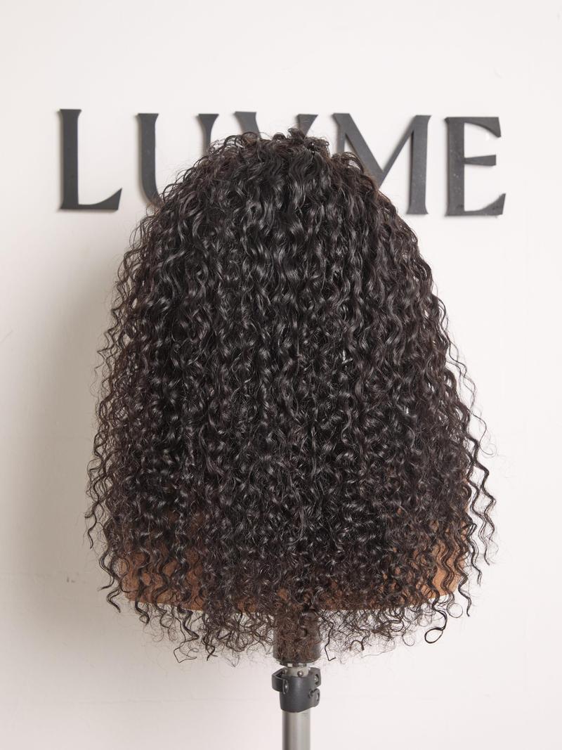 Luvme Water Wave 360 Lace Frontal Put On&Go Wig Invisi Strap Snug Fit Pre-Bleached Knots Pre-Pluck Natural Hairline Pre-Cut Lace 100% Human Hair Wig--Small Head Friendly