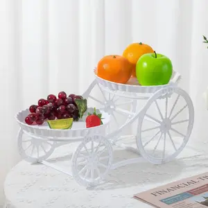 Carriage Design Cake Display Stand, 1 Pair Foldable Carriage Design Fruit Dessert Display Stand, Home Organizer for Wedding Birthday Party