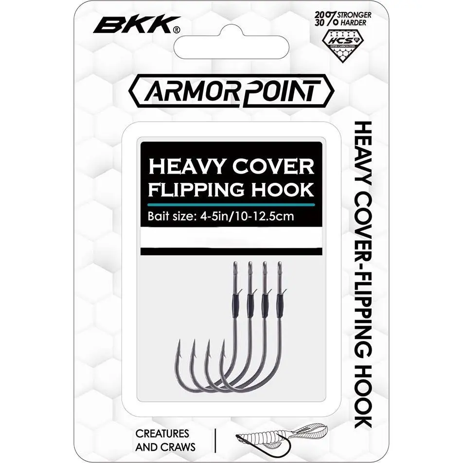 BKK Armor-Point Heavy Cover Flipping Hooks, Stainless, Metal Hooks