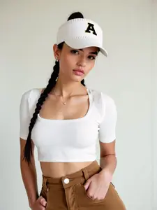 1PC Simple Letter Embroidered Visor Hat For Women Summer Breathable Sun Protection Visor Outdoor Running Sports Athletic Hat No Top Hat