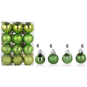 24pc Shatterproof Christmas Tree Ornaments – 30mm Holiday Ball Set for Xmas Tree Decorating (Assorted Colors)” Kiewfjdk
