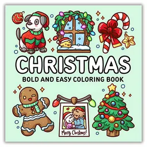Christmas: Bold and Easy Coloring Book for Adults, Teens, and Seniors with Simple and Relaxing Holiday Designs