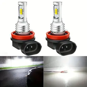 Tier's Haven 2pcs H11 H8 H9 LED Fog Bulbs DRL 6000K White, LED Headlight Bulbs Lamps with 3570 CSP Chip, Mini for Perfect Beam