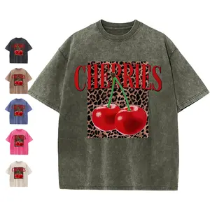 Womens Washed Vintage Oversized T-Shirt Baggy Workout Tops Short Sleeve Cotton Tshirts stylish women's wear CHRRRIES