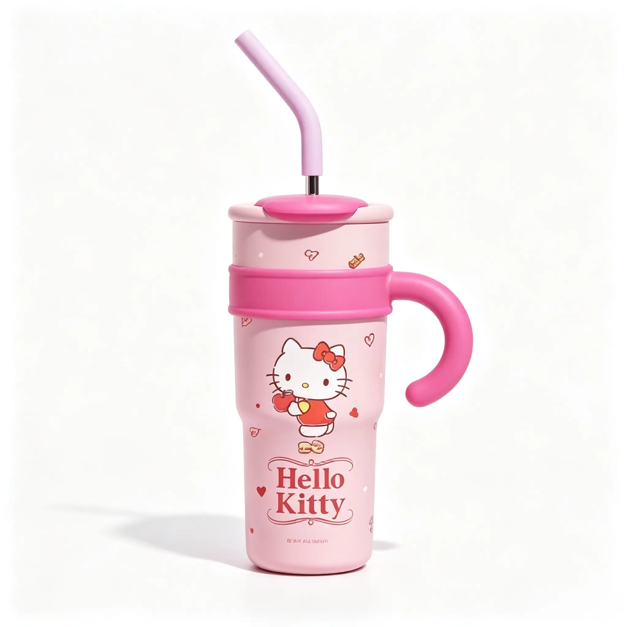 Sanrio Hello Kitty Insulated Cold Drink Car Mug Multiple Sizes 24oz & 41oz Portable Reusable Travel Tumbler Kawaii Drink Cup for Girls & Women