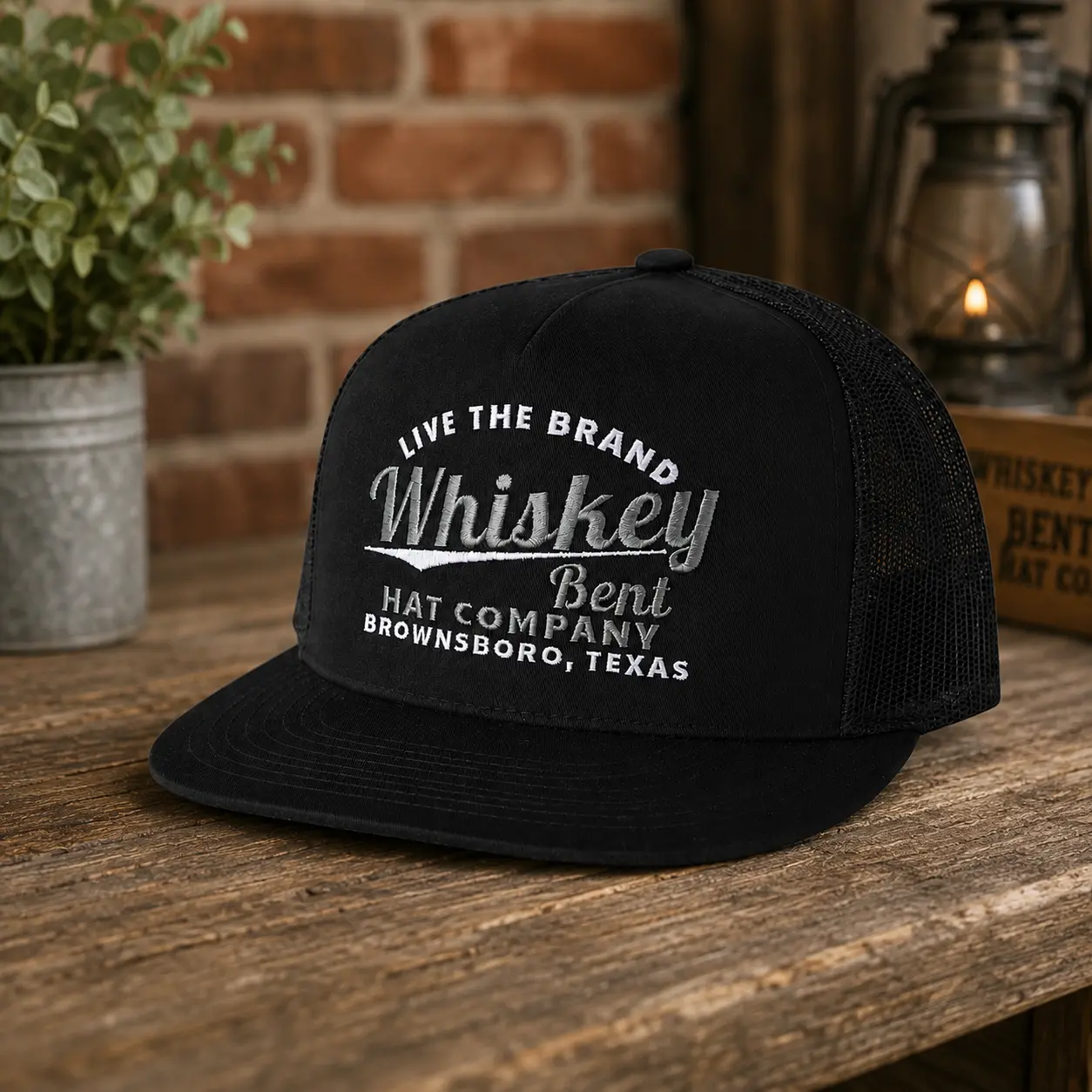 Whiskey Bent Hat Company Trucker Hat, Vintage Texas Mesh Snapback Cap, Western Cowboy Hat, Adjustable Country Trucker Cap for Men & Women