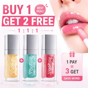 VAAKAV pH Lip Oil (Buy 1 Get 2 Free) - Hydrating Plumper Gloss, Natural Pink Tint, Long-Lasting Shine (Beauty & Personal Care Lip Treatment)