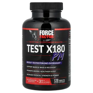 Force Factor Test X180® PM, 120 Tablets
