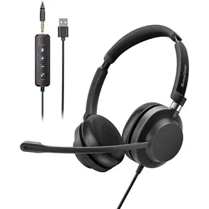 Rownfusny R01 USB Wired Headset With Noise-Canceling Mic