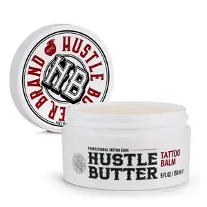 Hustle Butter Tattoo Balm, 5 oz, For New & Old Tattoos, Moisturizing & Revitalizing Aftercare Cosmetic