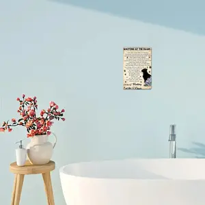 Waiting at The Door Personalized Pet Memorial Wall Print 8x12 Inch Vintage Frame for Cats and Dogs Indoor Home Decor Sympathy Gift for Pet Loss