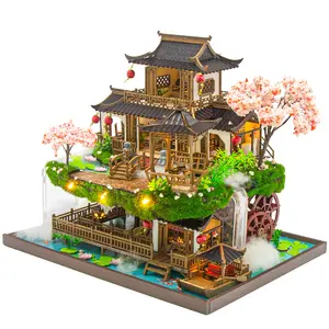 DIY 3D Wooden House Model Kit, DIY Building Model, Book Nook Stand, Handmade Craft, Home Decor, Creative Gift for Holidays, Back-To-School, New Year, Diy Kits