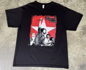 RAGE AGAINST THE MACHINE 2022 TOUR TEE Shirt All Colors, Gift for Women Men, Made In USA, US Size S-6XL, 100% cotton, Classic Fit, Unisex T-Shirt