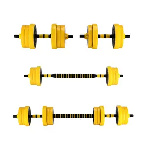 2-in-1 Adjustable Dumbbell Set – 33LBS Convertible Dumbbells & Barbell for Home Gym Strength Training, Space-Saving Design