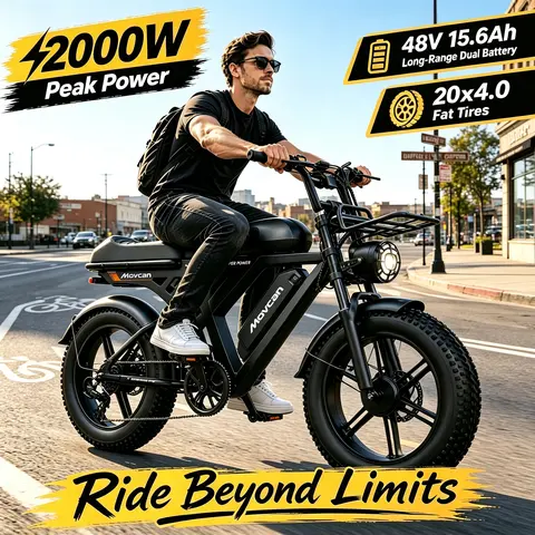 V30/V30Max/V30ProMax eBike for Adults，48v 15.6/31.2/40Ah Fat Tire bike dual moto AWD 1500W/2000W/3000W, 28/32/37.5MPH Bicycles 21-Speed with lgnition Lock Hydraulic Disc Brake，Electric Bike