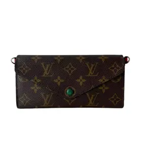 Pre-owned Louis Vuitton Leather Small Leather Goods Monogram Elise Tri fold Wallet with Pouch