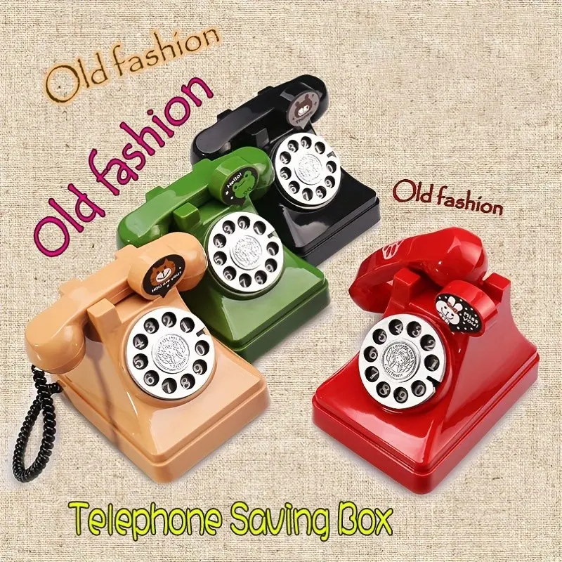 Charming Telephone Booth Bank, Decorative Piggy Bank, Heart Shape Vintage Room Decor, Ideal Girl Birthday Gift, Unique Photography Prop, Mixed Colors