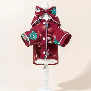 2025 Hot Selling Pet Pajamas, Dog Christmas Home Clothes, Cat Holiday Autumn And Winter Clothing Manufacturers Costumes Outfits