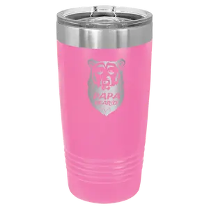 Papa Beard 20 oz Tumbler | Pink