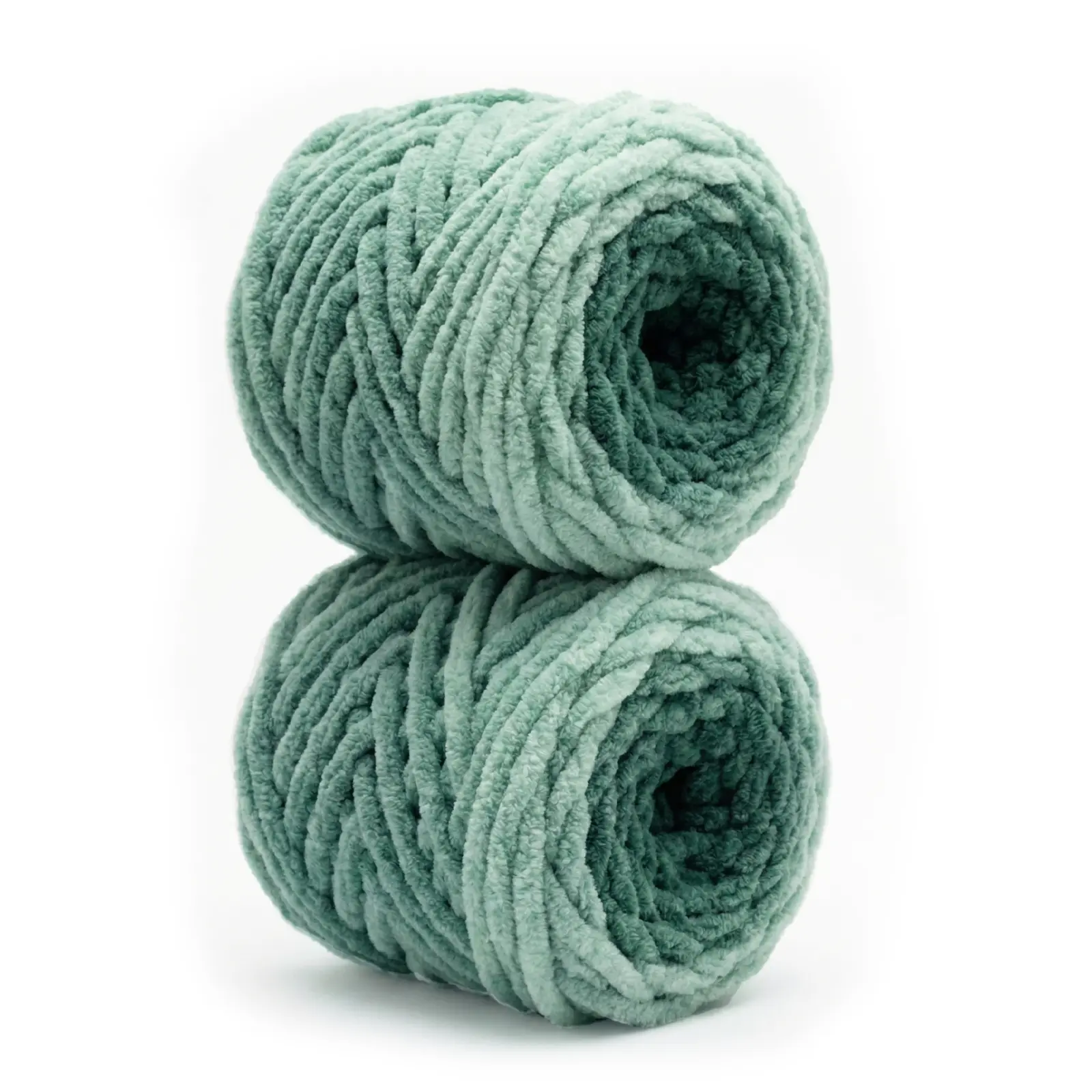 Beginner #7 Jumbo Chenille Chunky Yarn - 42oz/1200g, 81 yd, Deep Sea Blue - Long-Fade Ombre for Hand-Knitting Blankets