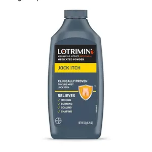 Lotrimin AF Jock Itch Medicated Powder with Miconazole Nitrate 6.25 oz Bottle Clinically Proven to Cure Most Jock Itch for Men Women and Kids Over 2 Fungus Daily