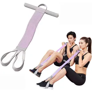 2025  Yoga Pedal Resistance Fabric Band with Handles Anti-Broken Elastic Sit Up Pull Rope for Strength  120lb Full- Excercise Band Portable Unisex Resistance Exercise Bands