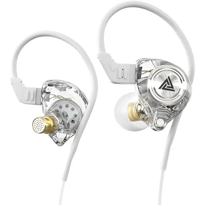 QKZ AK3 Wired Noise Cancelling In-Ear Earbuds - 3.5mm Wear-Resistant Braided Cable, Heavy Bass HiFi Stereo Sound, Built-In Mic for Calls, Ideal for Sports, Gaming, Gifting