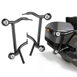 Saddle Bag Guards Crash Bar w/Ball Sliders for Harley Touring CVO Street Road Electra Tri Glide Ultra Limited 2009-2025
