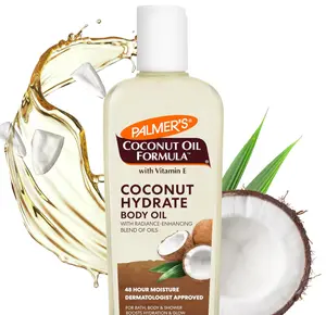Coconut Oil Formula Body Oil, Body Moisturizer with Green Coffee Extract, Bath Oil for Dry Skin, 8.5 Ounces (Pour Cap)