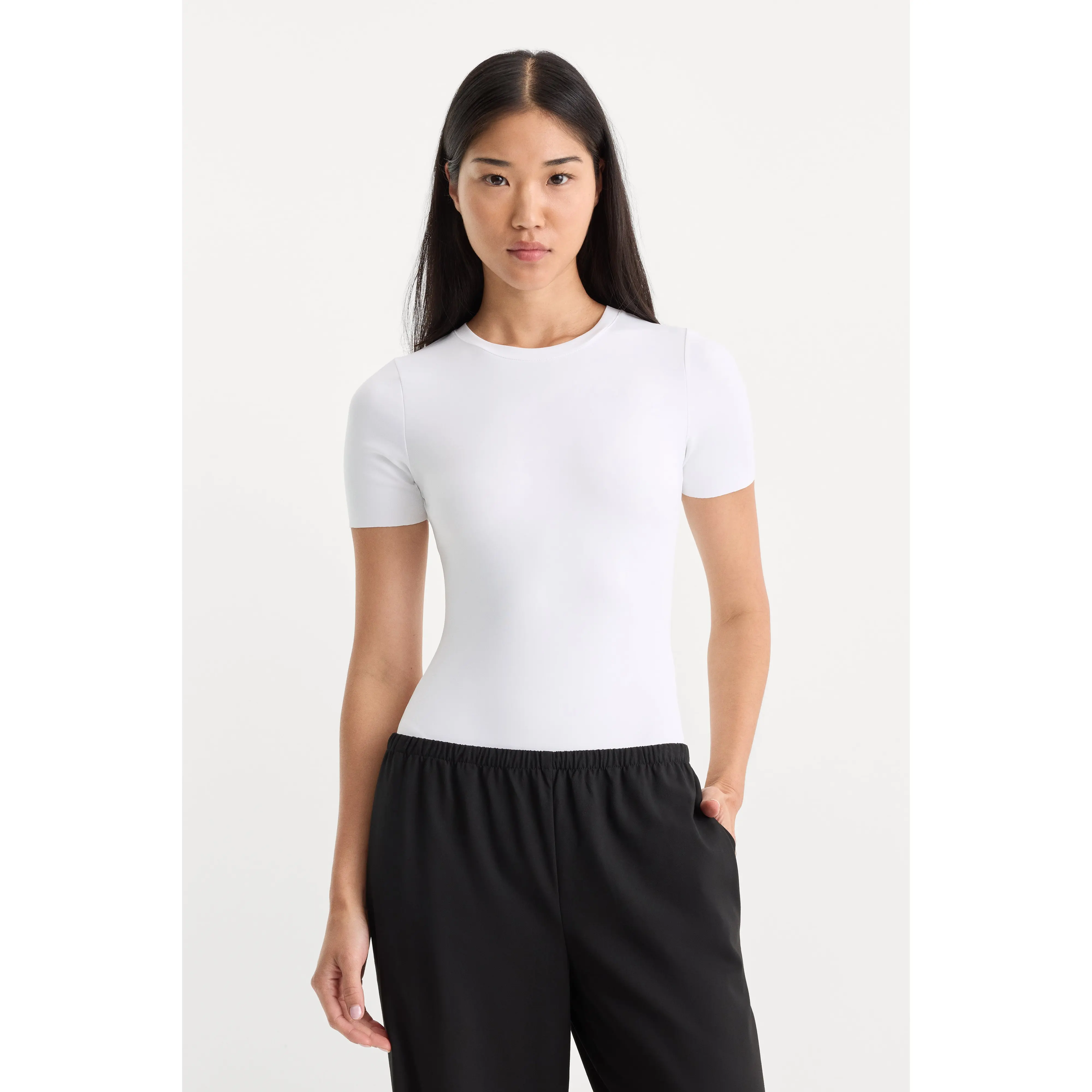 THE SCULPTING MODERN BODYSUIT | WHITE
