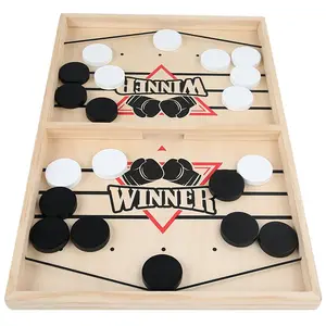 Wooden Fast Ice Hockey Game for Kids, Perfect for Ages 3-6, Two Player Tabletop Game, Enhances Hand-Eye Coordination, Ideal Family Entertainment, Family Board Games