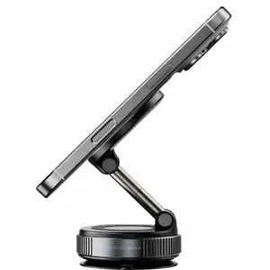 K007 Upgraded Vacuum Magnetic Phone Holder, 360° Rotation, Universal Cell Phone Mount for Car, Gym, Mirror, Kitchen (Black)