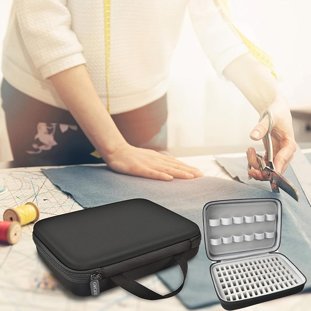 Bobbin Holder, Bobbins Case Thread Organizer, Bobbins Spool Storage Box Holds Up to 84pcs Bobbins and 24pcs Sewing Thread Spools Compatible with Brother for Janome for Babylock for Singer (Box Only) - Black