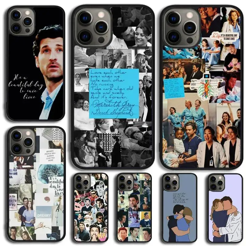Derek Shepherd Grey’s Anatomy Phone Case TV Fan Gift Compatible with iPhone 11-17 Pro Max/Plus and Samsung Galaxy S23-25