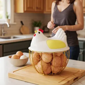 Home Kitchen Egg Basket Storage Basket Vegetable Iron Storage Basket Storage Basket Fruit Basket Vegetable Basket Metal Basket Cross-Border