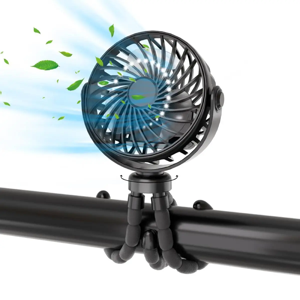 Clip-on Fan, USB Rechargeable Flexible Tripod Fan, Portable Fan for Car Seat, Bicycle Umbrella and Wheelchair, Household Appliances for Home Use
