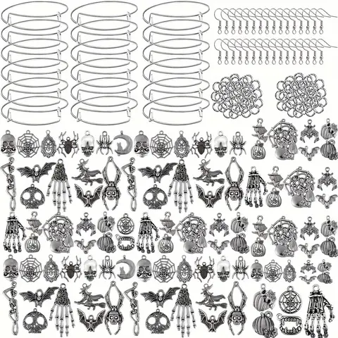 Holiday Themed DIY Jewelry Making Kit 110pcs/set Bead Art Kit Diy Mix Beads DIY Jewelry Making Supplies Bead Kits Diy Beading Accessories for Women & Teenager, Suitable for Accessories & Gift Making
