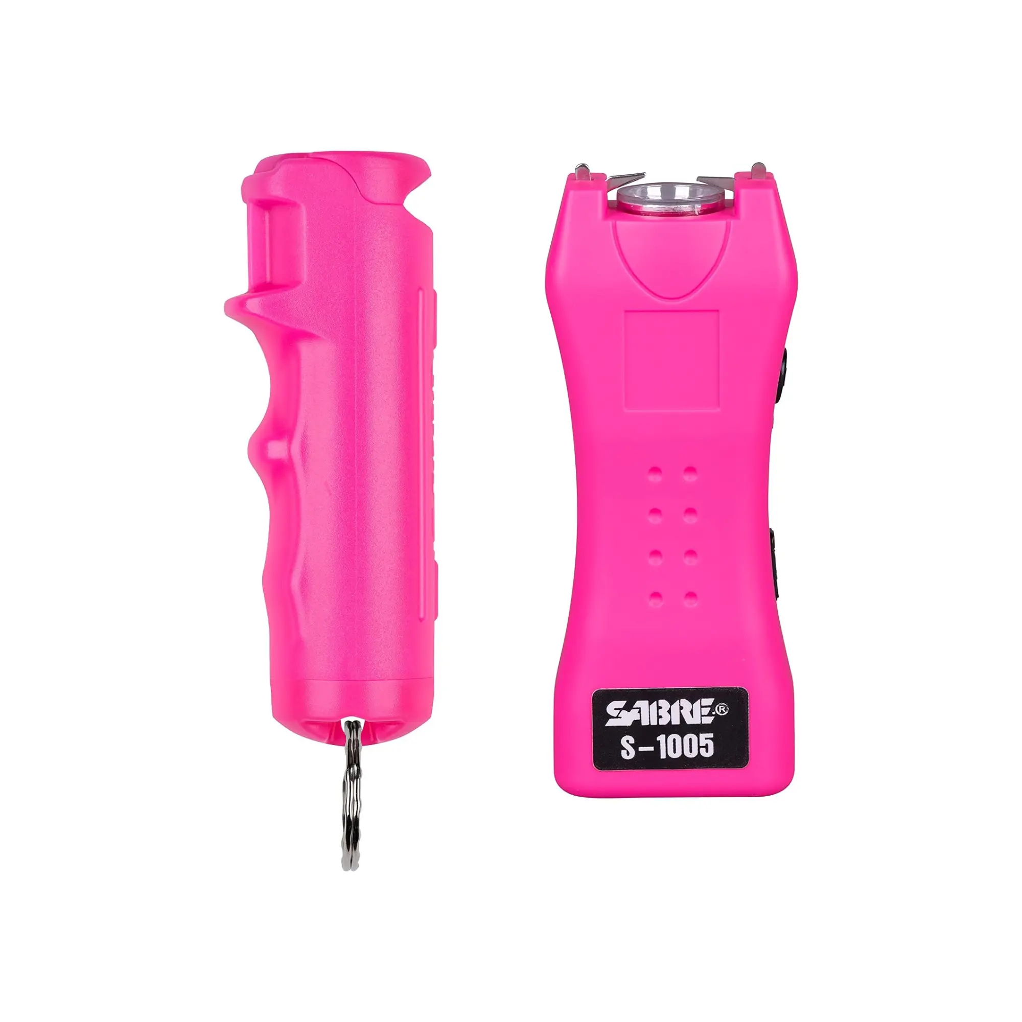 SABRE Rechargeable LED Keychain Flashlight - 120-Lumen Portable Home Improvement Pink Standard Torch
