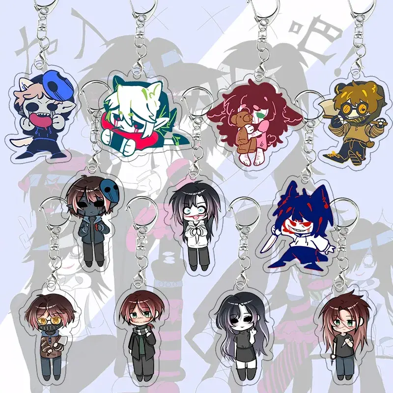 Creepypasta Acrylic Keychain, Ticci Toby, The Rake & Sally Williams, Horror Game Bag Charm, Gift for Fans