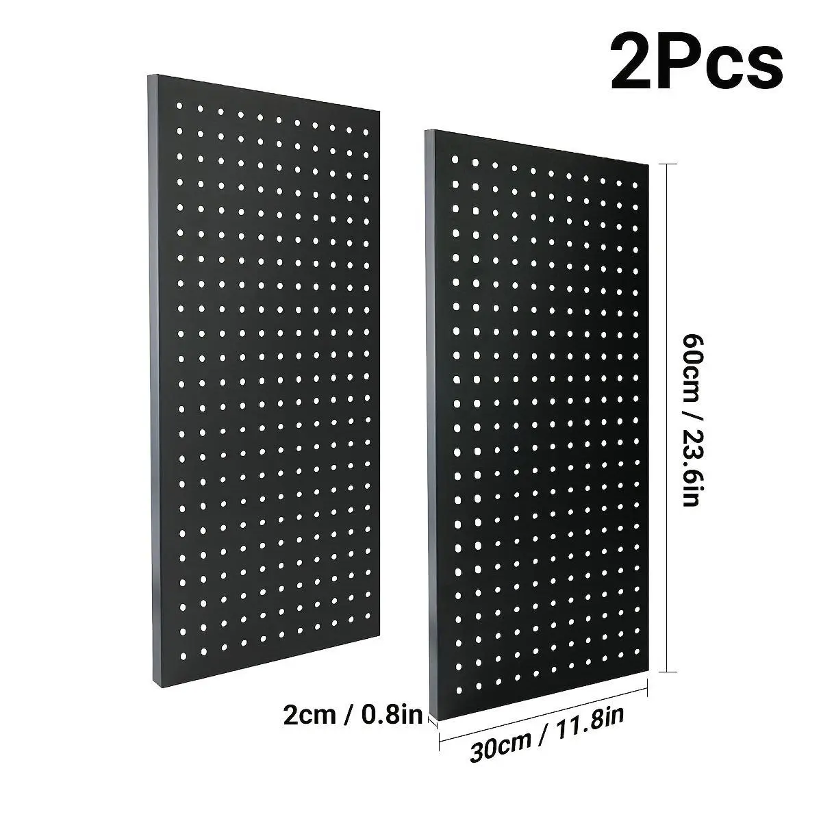2Pcs Metal Pegboard Wall Panels Peg Boards for Garage Tool Storage