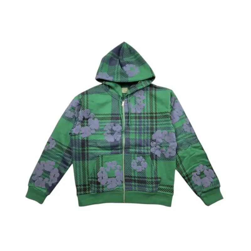 Denim Tears Men's Plaid Cotton Wreath Zip Hoodie Green, from StockX Denim Tears Men's Plaid Cotton Wreath Zip Hoodie Green, from StockX