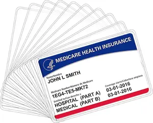 6 Pack New Medicare Card Holder Protector Sleeves，12Mil Clear PVC Waterproof Medical/Credit Card, Business/Social Security Card Protector