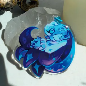 Shadow Milk Keychain - Cookie Run Kingdom Acrylic Charm - CRK Keyring | Unique Keychain Designs | Perfect for Backpacks, Keys and Gifts | High Quality and Customer Favorite Items