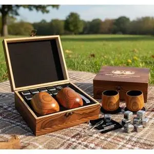 Charred Oak Whiskey Glasses - Christmas Gift for Dad, Boyfriend & Whiskey Enthusiasts| Festive Holiday Bourbon Present